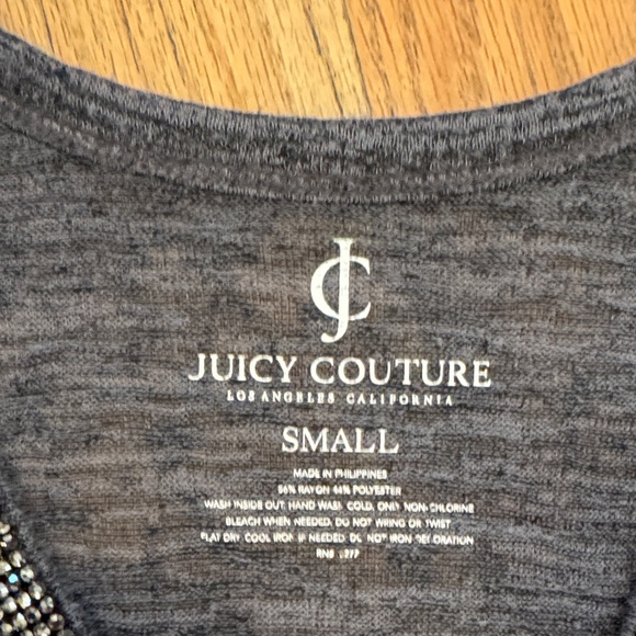 Juicy Couture Charcoal Short Sleeve Top - Picture 2 of 5